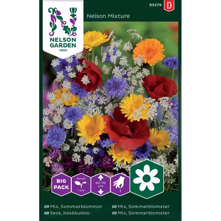 Mix, Sommarblommor,bl.färg. Bi