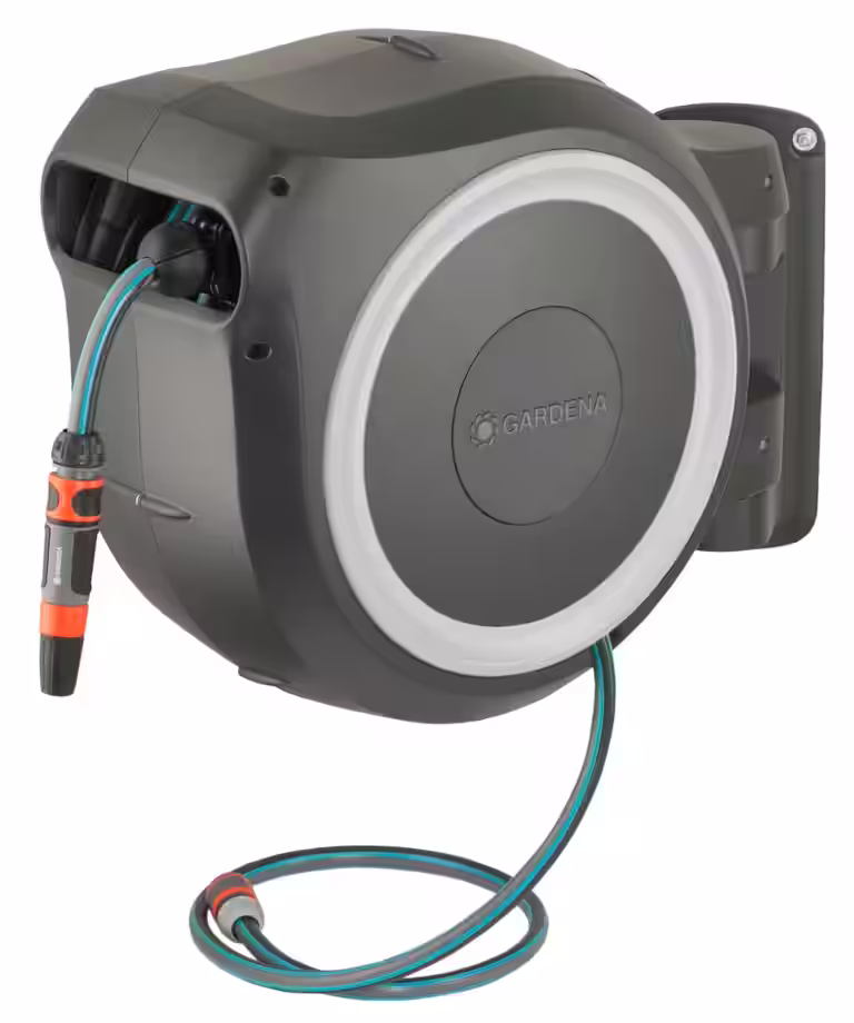 Hose box for wall w. extra wateringpistol 35M