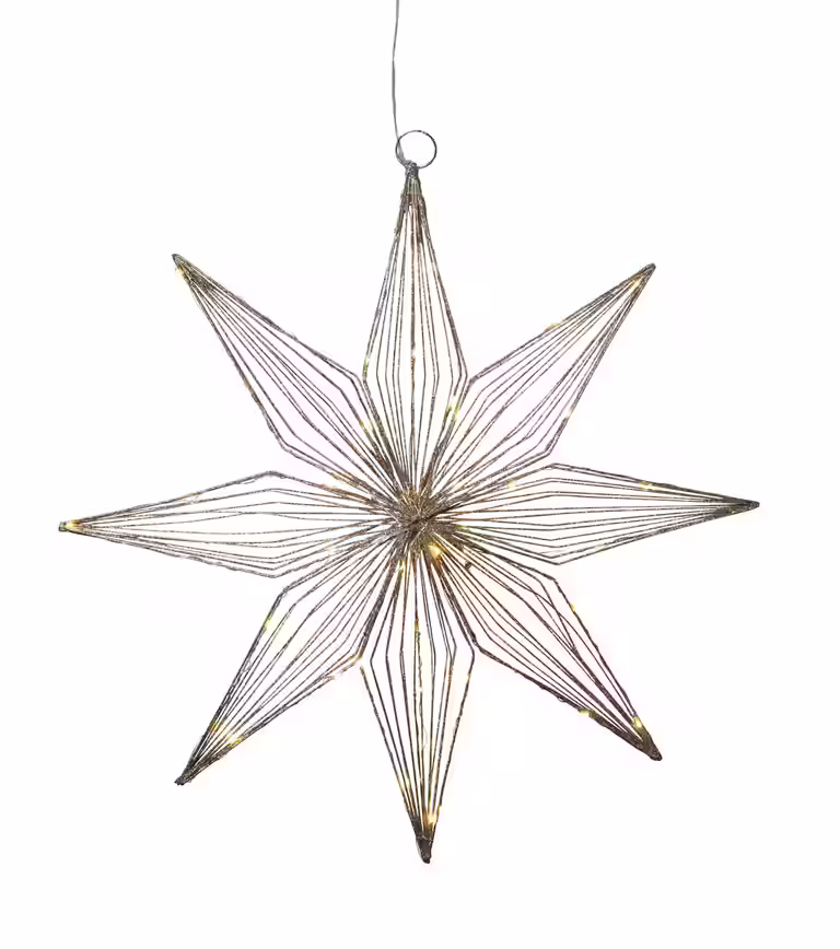 Adventsstjerne MetalChampagne