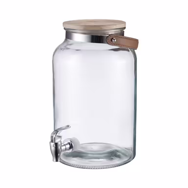Glassbeholder med dispenser